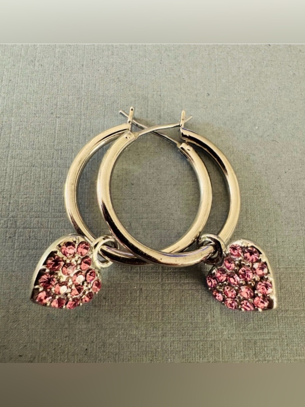 Cookie Lee Hoop 💕Heart Earrings